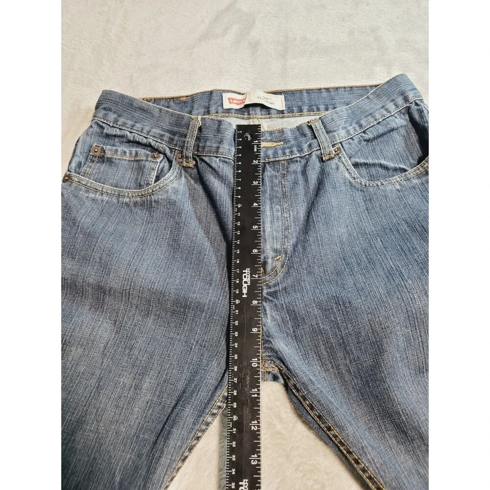Levi's 505 Regular Fit Straight Leg Denim Jeans Dark Blue Wash Size 30x30